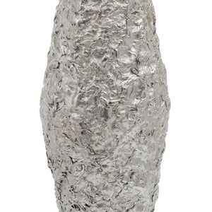 Small Silver Textured Metal Vase | Akola