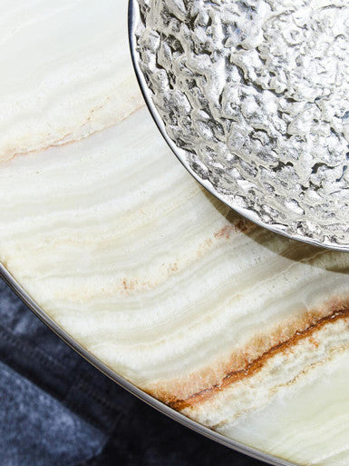 Akola Silver Textured Decorative Bowl