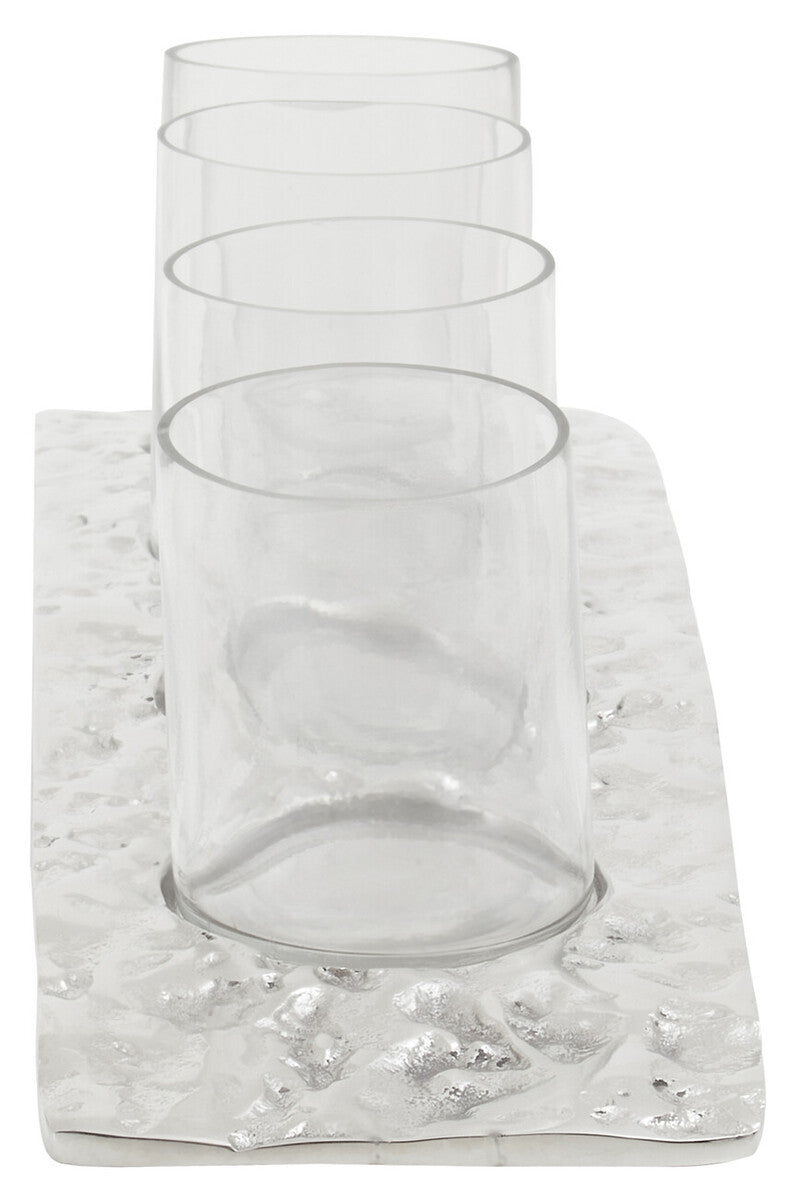 Akola Curved 4 Tealight Holder in Silver - Image 8