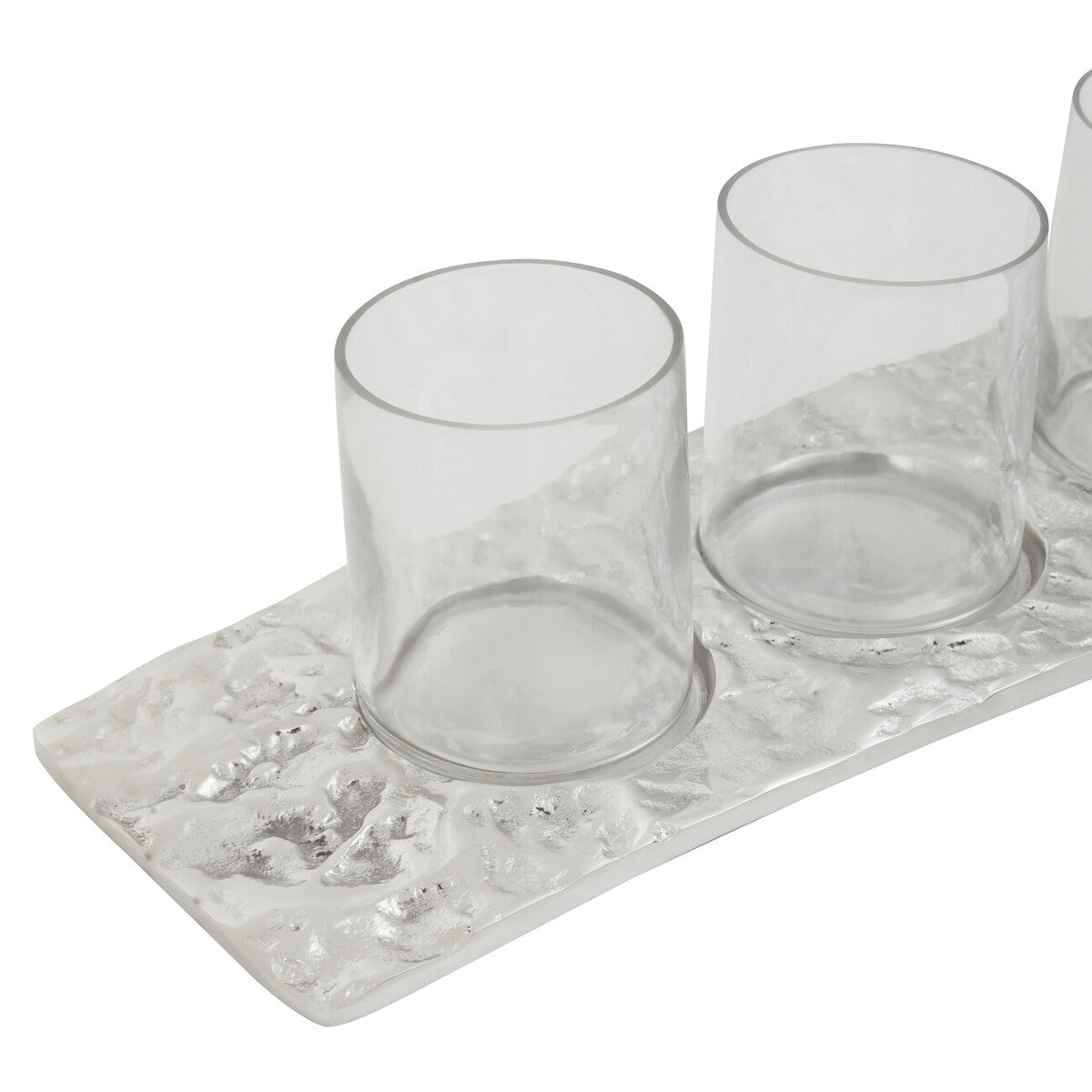 Akola Curved 4 Tealight Holder in Silver