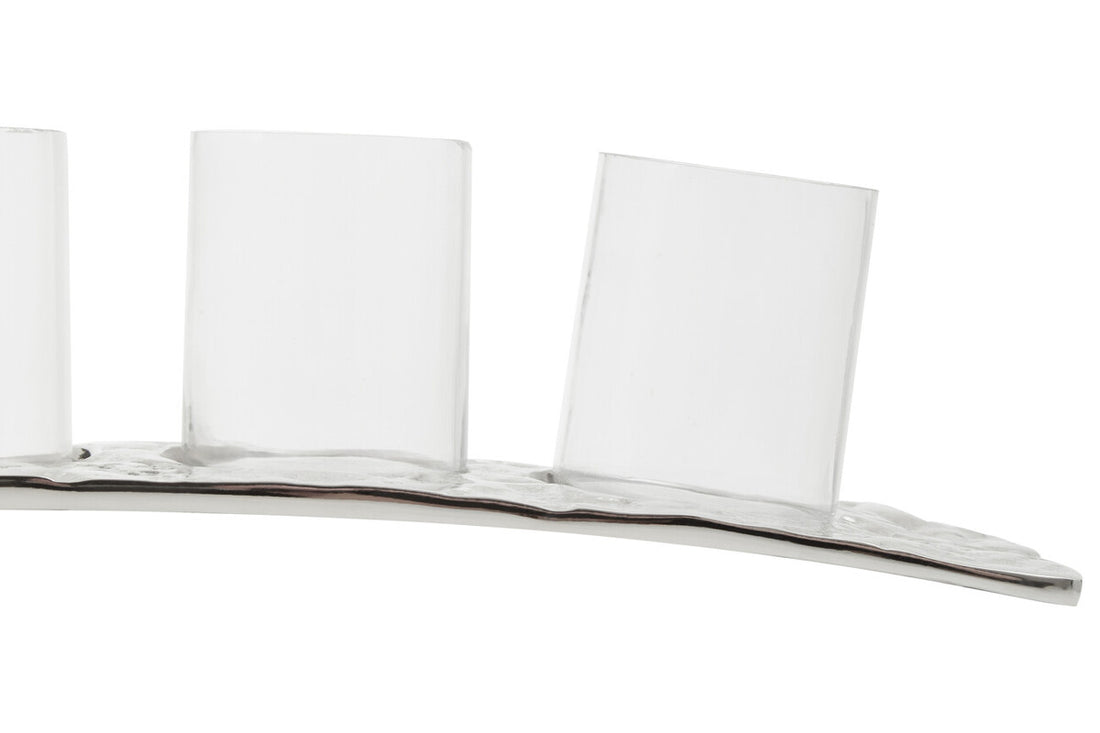 Akola Curved 4 Tealight Holder in Silver - Image 11
