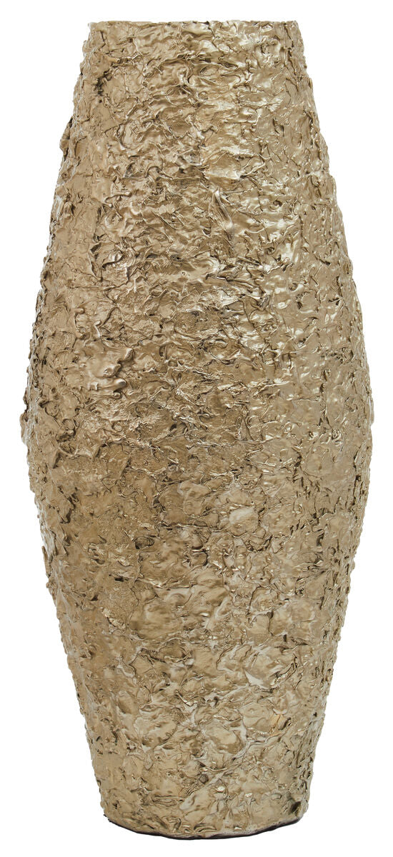 Akola Large Gold Textured Metal Vase