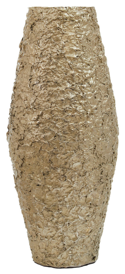 Akola Large Gold Textured Metal Vase