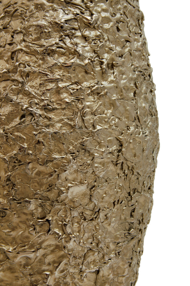 Akola Large Gold Textured Metal Vase