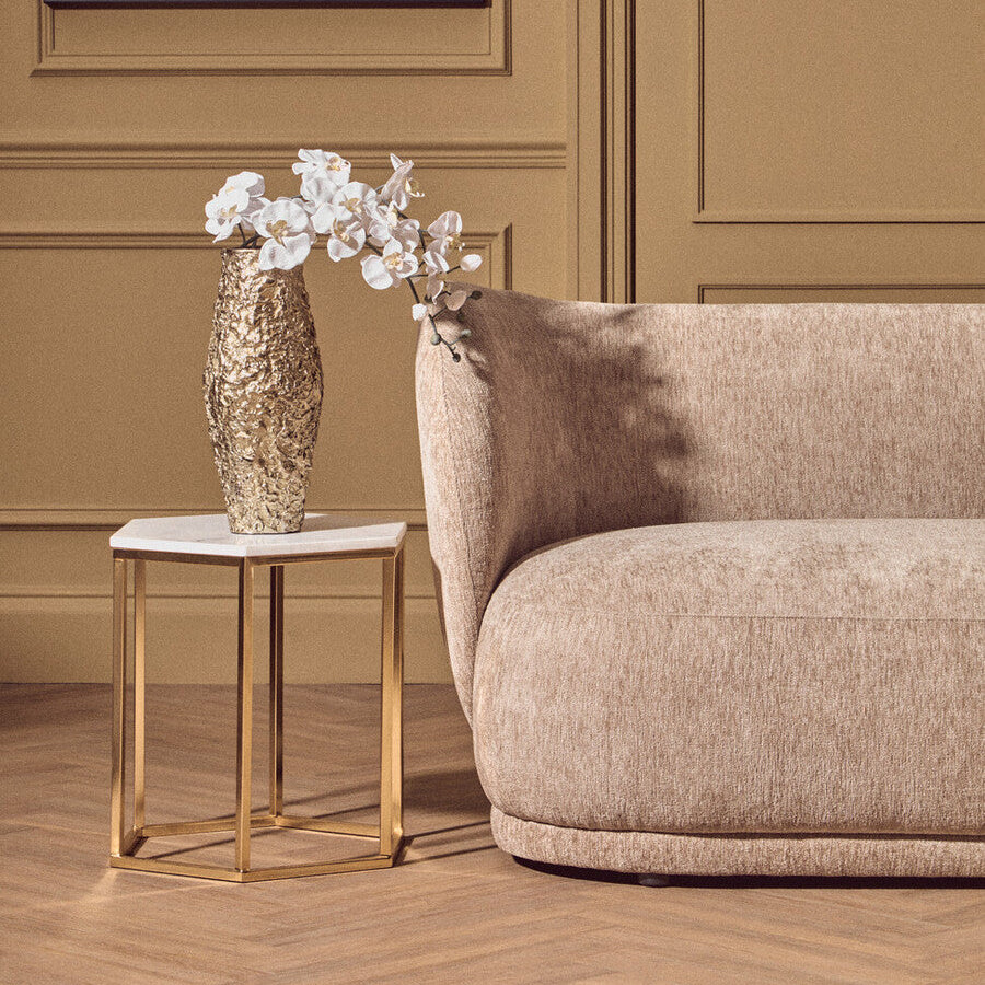 Akola Gold Textured Small Metal Vase