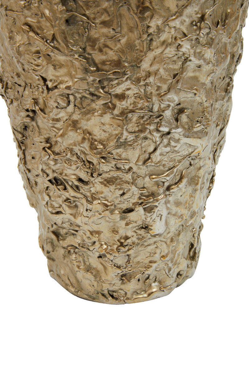 Akola Gold Textured Small Metal Vase - Image 8
