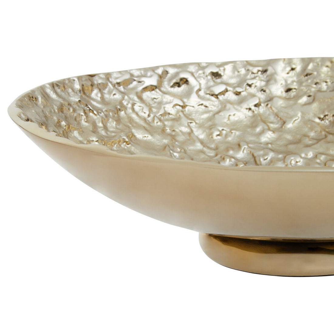 Akola Gold Textured Round Metal Bowl - Image 3