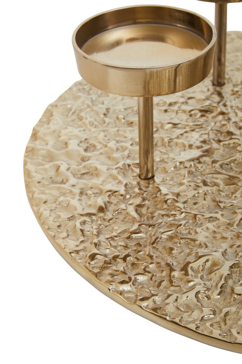 Akola Gold Round Six Pillar Candle Holder - Image 6