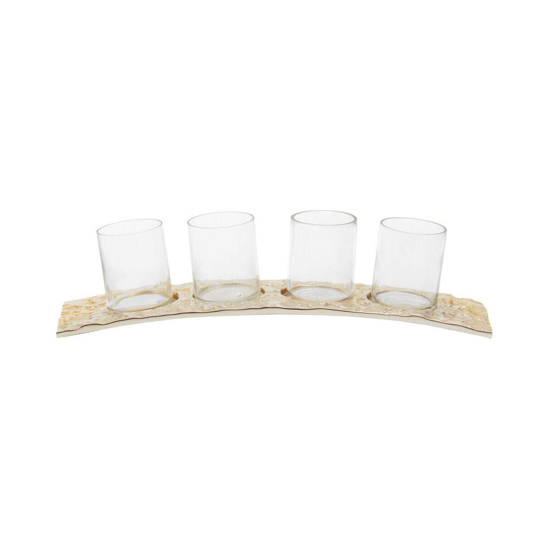 Akola Antique Gold and Glass Tealight Holder
