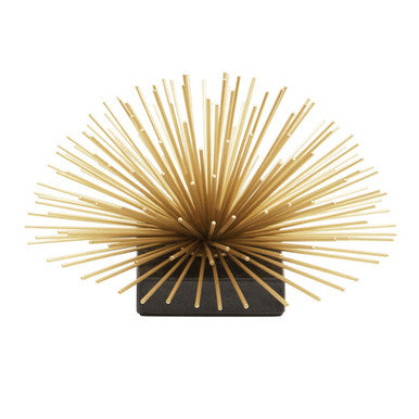 Mirano Gold Finish Starburst With Black Marble Base