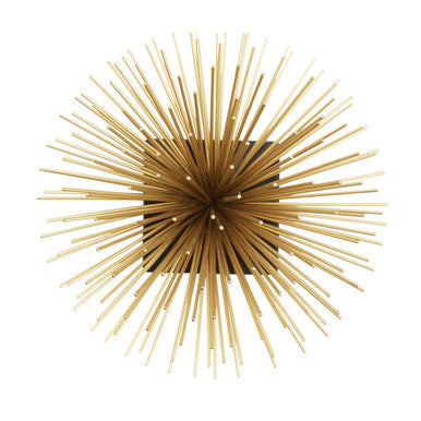 Mirano Gold Finish Starburst With Black Marble Base