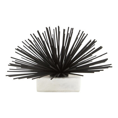 Mirano Black Finish Starburst With White Marble Base