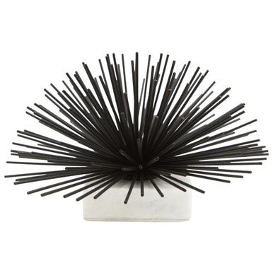 Mirano Black Finish Starburst With White Marble Base