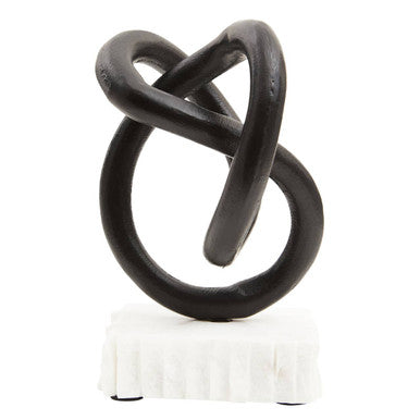 Mirano Matt Black Knot Sculpture