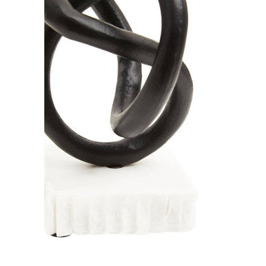 Mirano Matt Black Knot Sculpture - Image 5