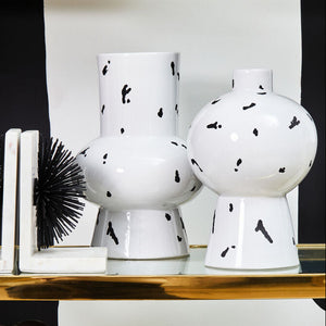 Tundra White and black Large Vase