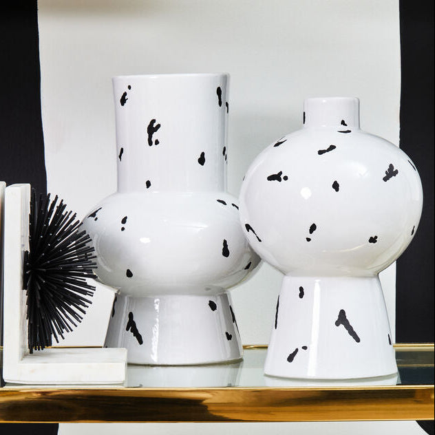 Tundra White and black Small Vase