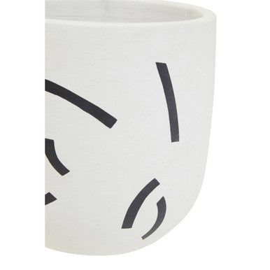 Tundra Black And White Planter