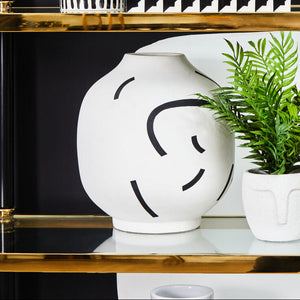 Tundra Black And White Vase