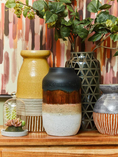 Nova Orange Earthenware Vase