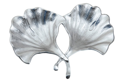 Prato Ginkgo Silver Finish Dish