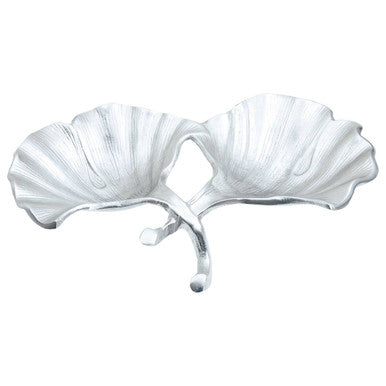 Prato Ginkgo Silver Finish Dish