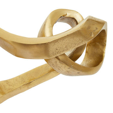 Prato Gold Finish Abstract Knot Sculpture - Image 4