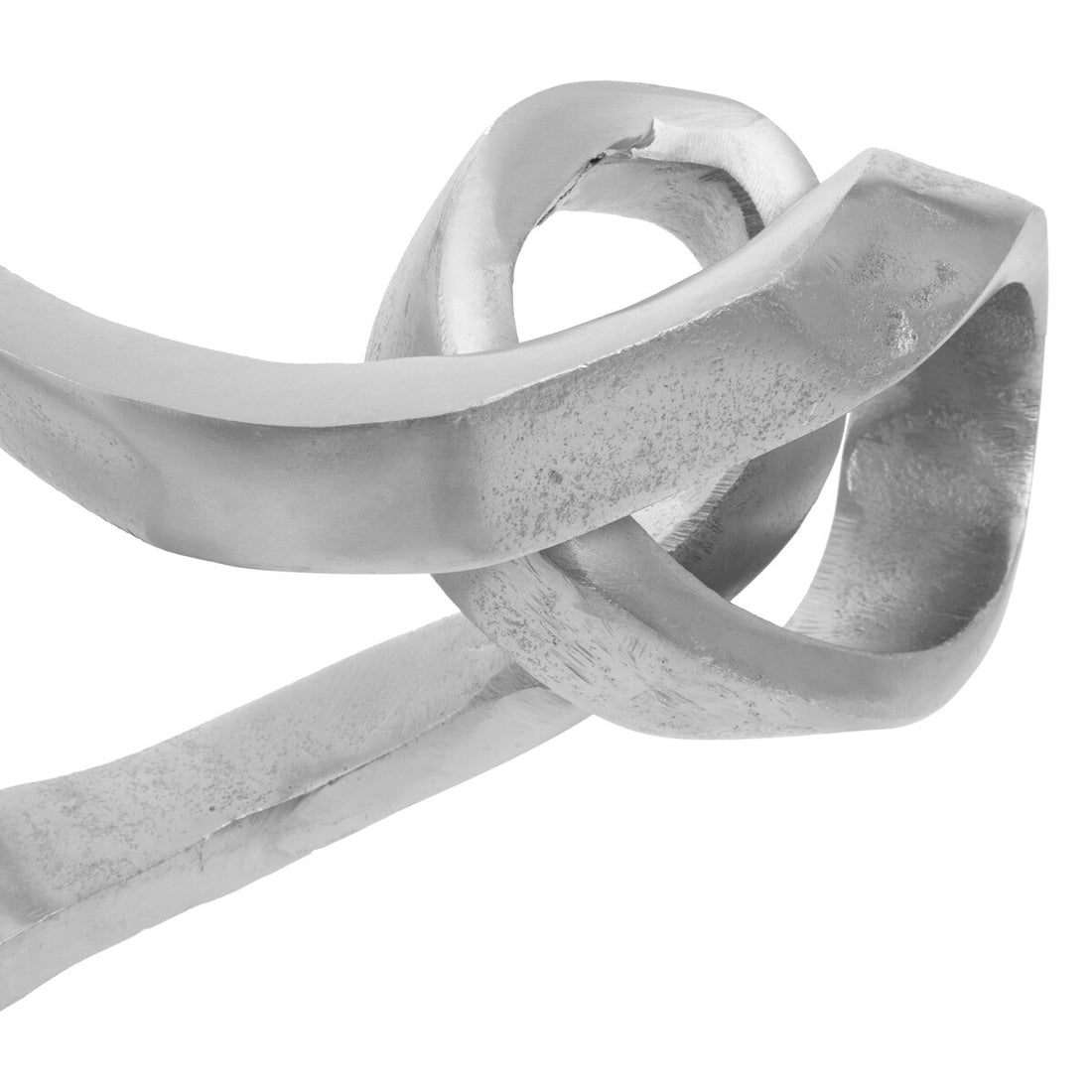 Prato Silver Finish Abstract Knot Sculpture - Image 4