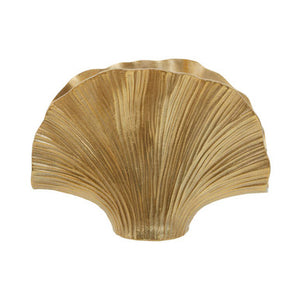 Danna Large Gold Finish Ginkgo Vase