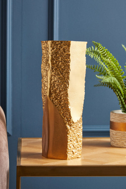Dante Small Gold Textured Vase