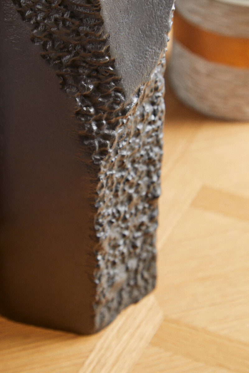 Dante Large Grey Textured Vase