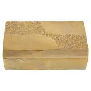 Dante Gold Finish Textured Trinket Box