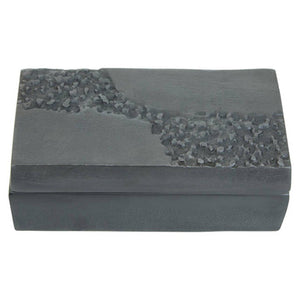 Dante Grey Finish Textured Trinket Box