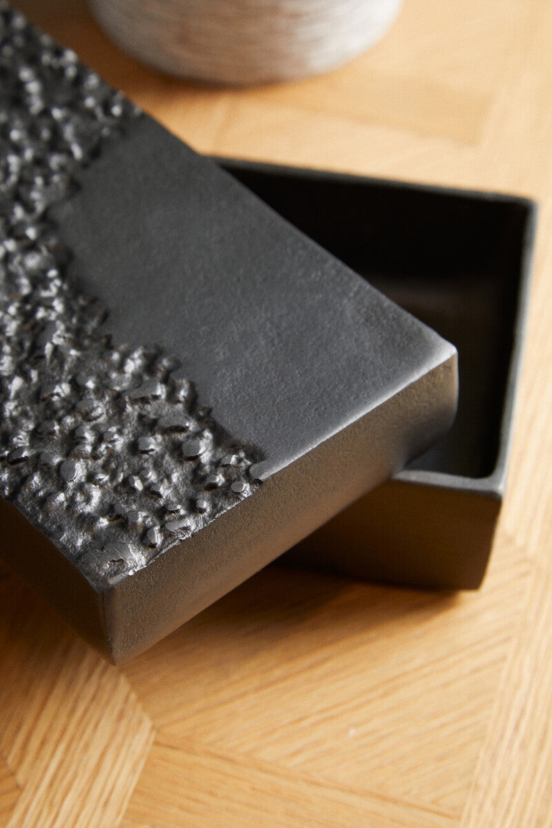 Dante Grey Finish Textured Trinket Box - Image 5