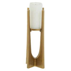 Dante Small Gold Finish Candle Holder