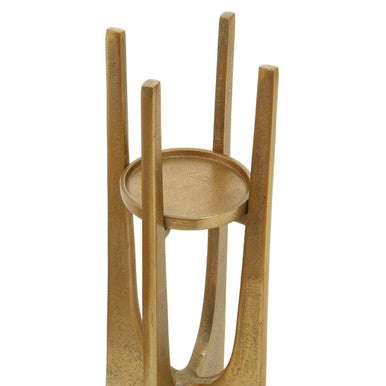 Dante Small Gold Finish Candle Holder - Image 4