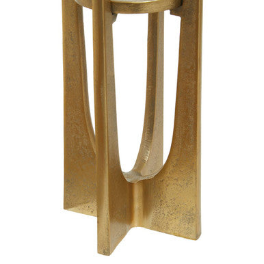 Dante Small Gold Finish Candle Holder