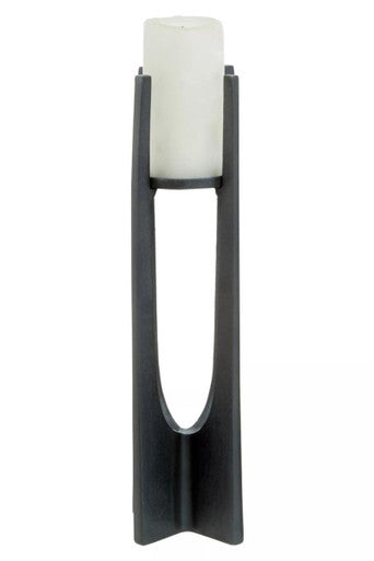 Dante Large Grey Finish Candle Holder