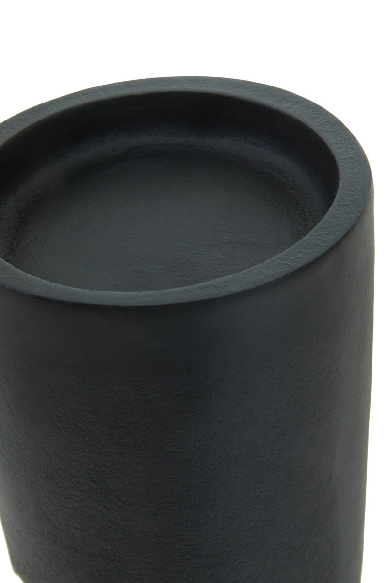 Daito Small Black and Gold Finish Candle Holder