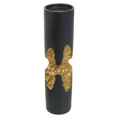 Daito Large Black and Gold Finish Candle Holder