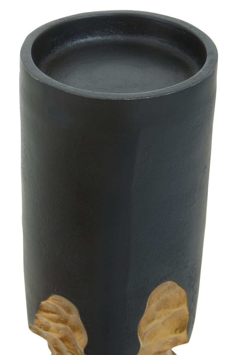 Daito Large Black and Gold Finish Candle Holder