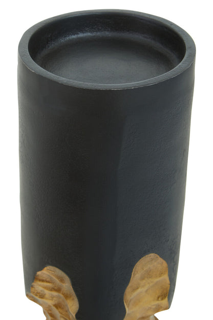 Daito Large Black and Gold Finish Candle Holder