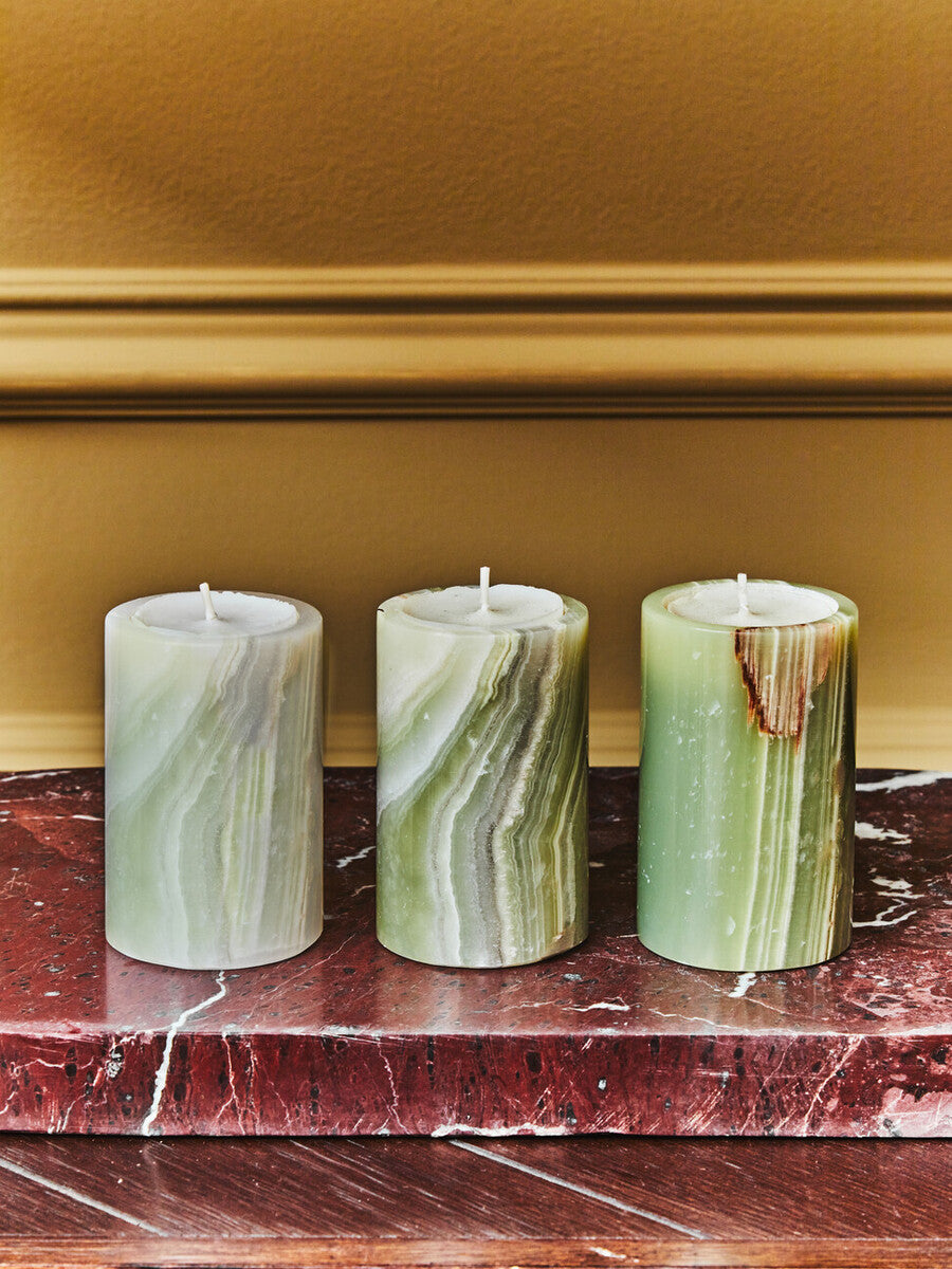 Oleena Set Of Three Onyx Tealight Holders