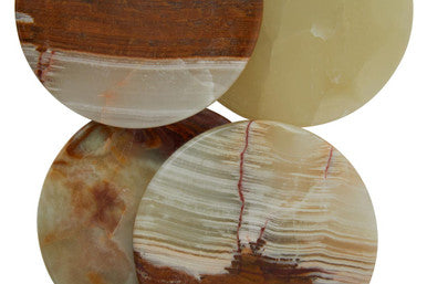 Oleena Set Of Four Onyx Coasters