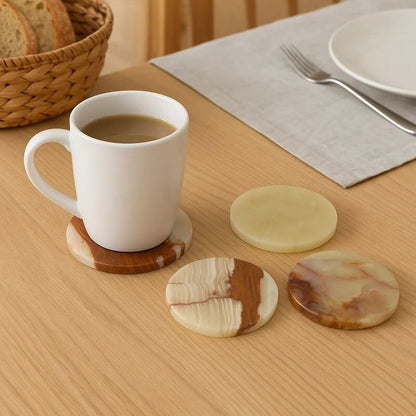 Oleena Set Of Four Onyx Coasters