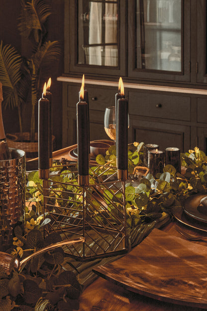 Salmo Set Of Three Black Marble Tealight Holders