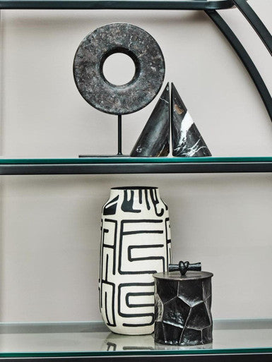 Salmo Set Of Two Black Marble Bookends