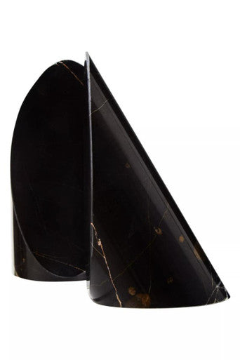 Salmo Set Of Two Black Marble Bookends