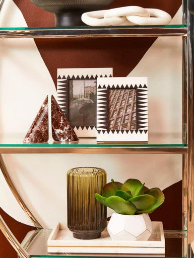 Salmo Set Of Two Red Marble Bookends