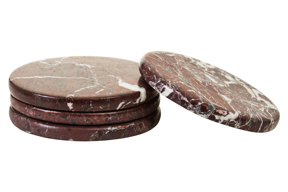 Salmo Set of 4 Red Marble Coasters